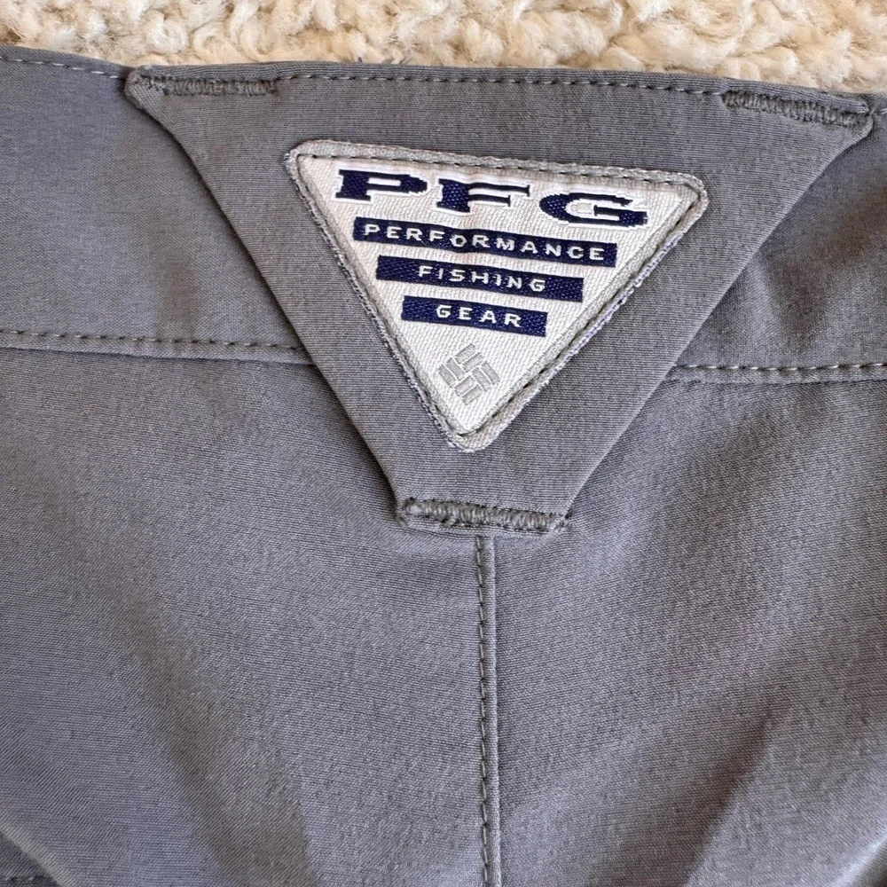 Columbia PFG Men's Gray Fishing Pants 38x32 Omni-Shade Omni-Wick Performance